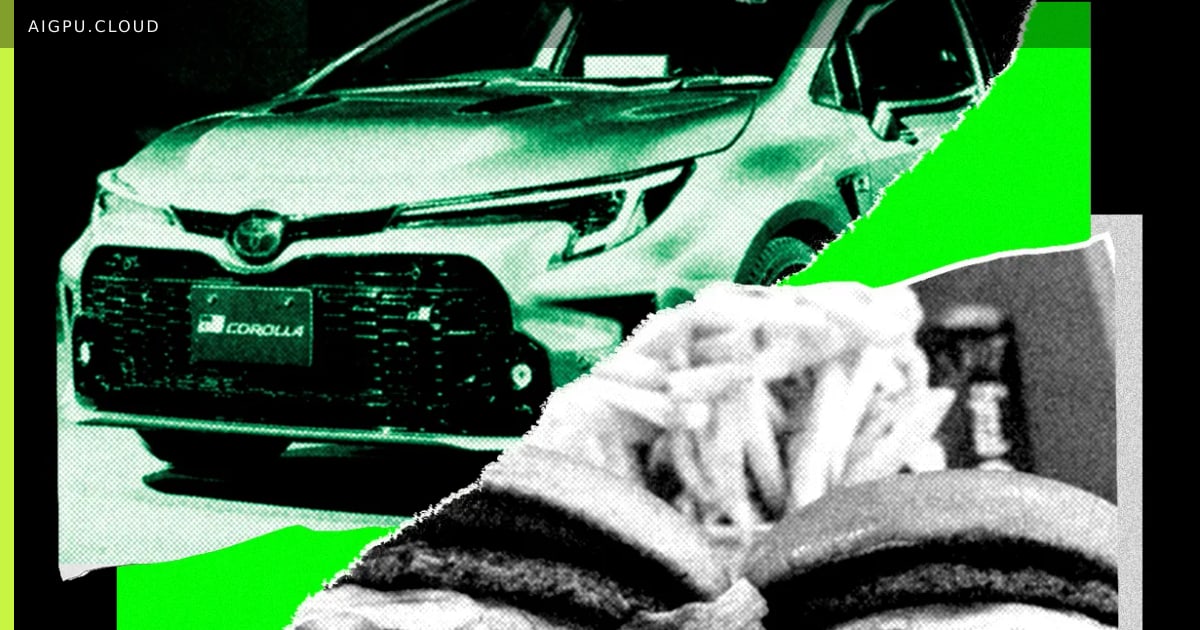 AI-controlled Toyota Corolla navigating to fast-food drive-thru