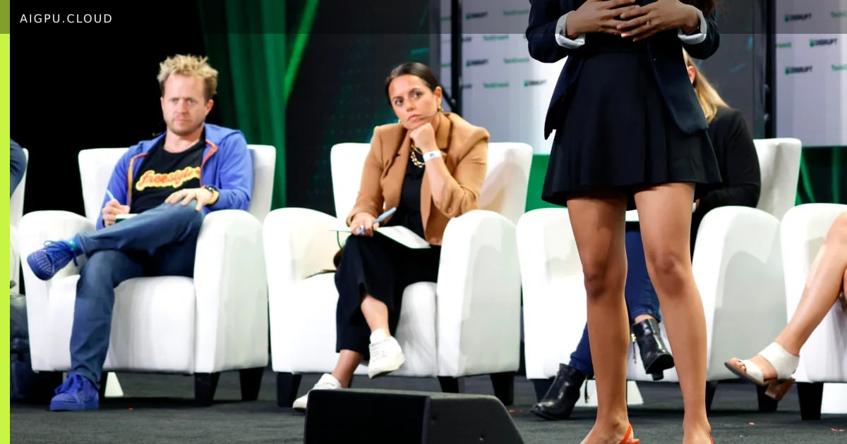 A panel of venture capitalists at TechCrunch Disrupt, discussing startup evaluations.