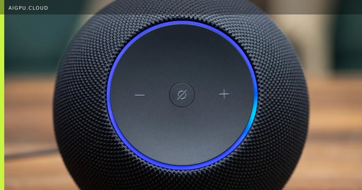 Amazon Echo Studio speaker illustrating Alexa Plus voice assistant hardware