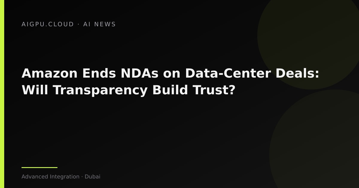 Amazon data center transparency initiative illustration