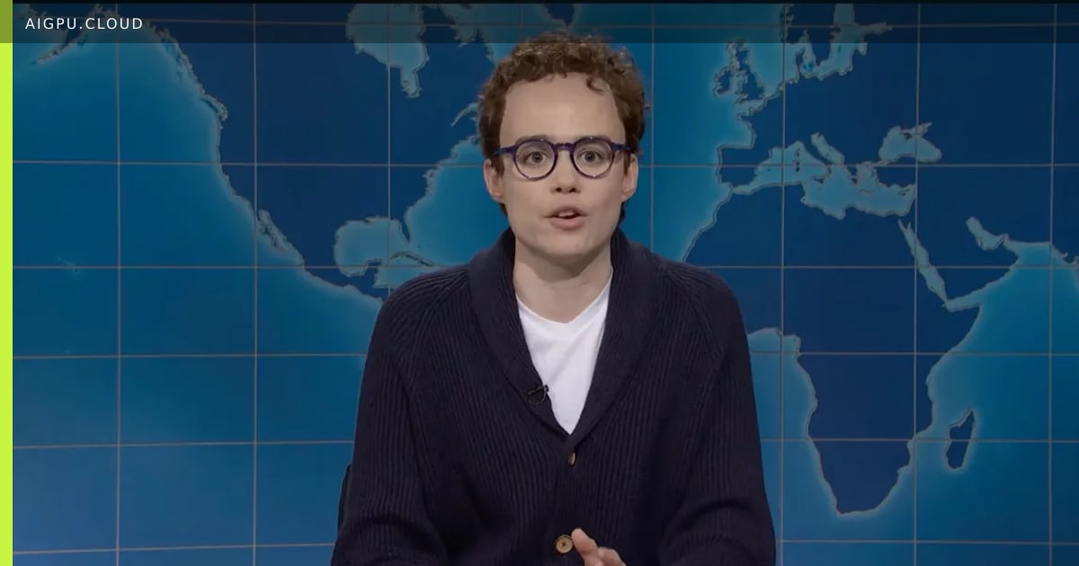 Anthropic CEO Dario Amodei impersonation on SNL with Jane Wickline, featuring humorous take on AI ethics and existential risks