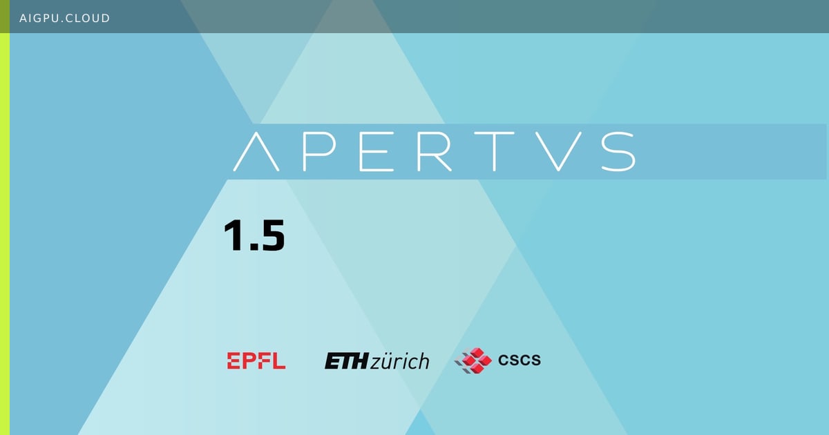Diagram showing Apertus 1.5 early-fusion tokenizer merging text, image, and audio tokens into a single sequence