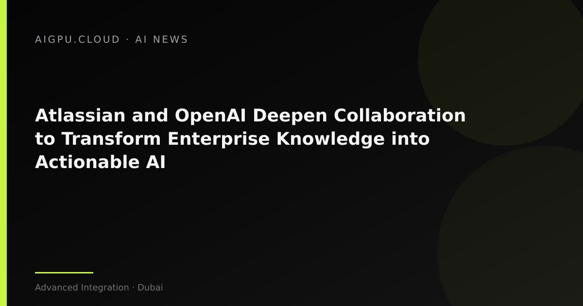 Illustration of Atlassian and OpenAI logos merging over a digital workspace