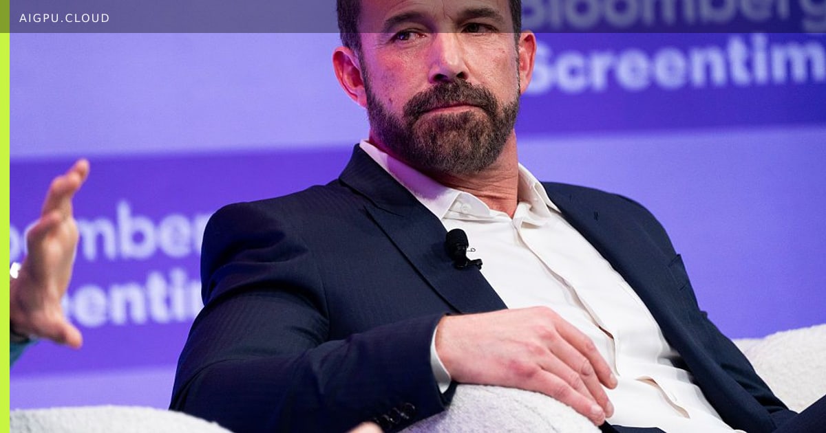 Ben Affleck discussing AI and GPU technology in a studio setting