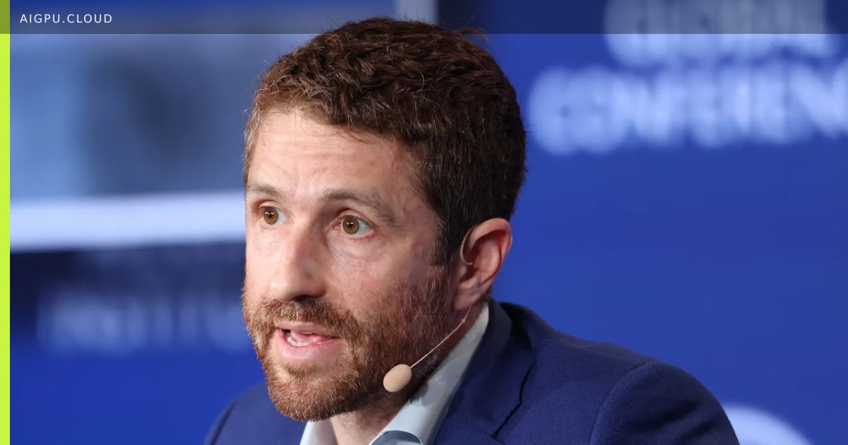 Tristan Harris speaking at a tech ethics conference, with Center for Humane Technology branding