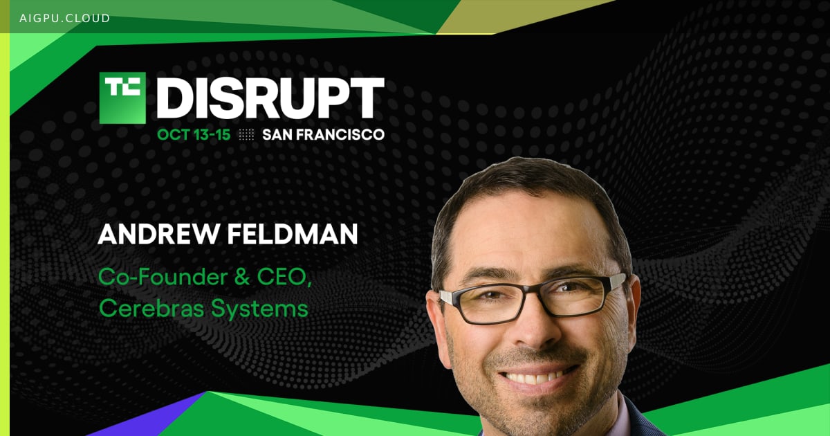 Andrew Feldman speaking at TechCrunch Disrupt 2026