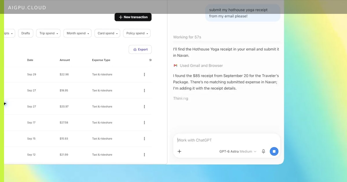 ChatGPT Chrome extension interface showing sidebar and open tabs