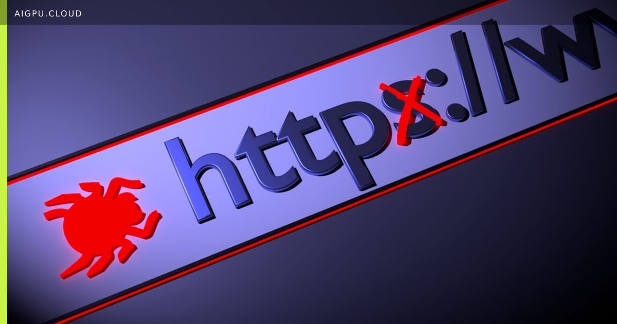 Abstract illustration of a broken TLS certificate chain with GPU silhouette in background