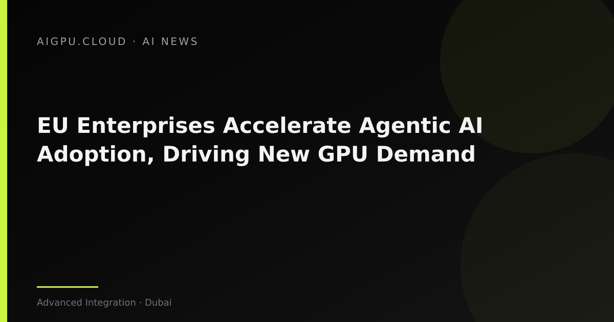 European enterprise data center with GPU servers running agentic AI workloads