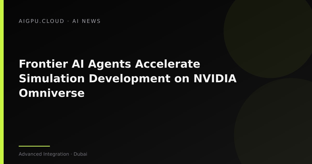 Developer directing an AI agent to assemble a physics-based simulation in NVIDIA Omniverse