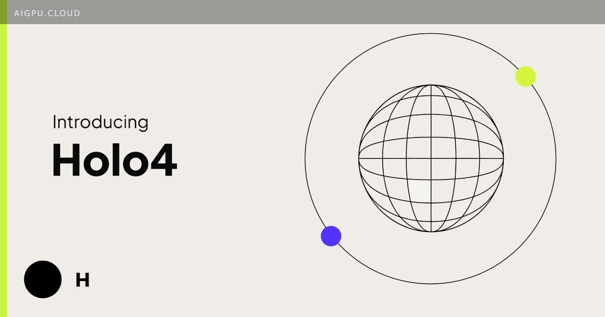 Illustration of Holo4 model interacting with a desktop GUI, code editor and API endpoint
