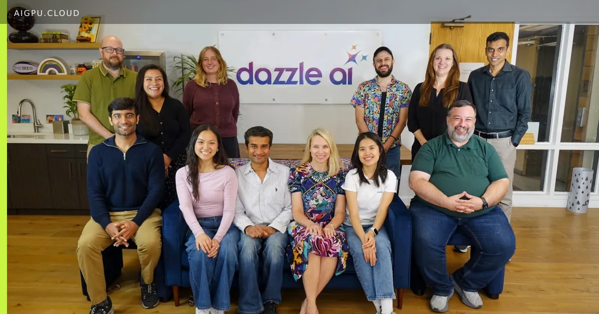Marissa Mayer demonstrating Dazzle AI assistant analyzing a smartphone photo library