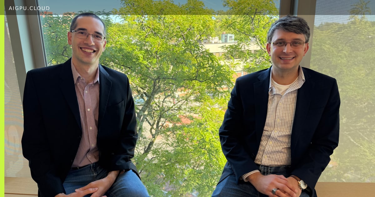 Modulate team showcasing voice AI dashboard