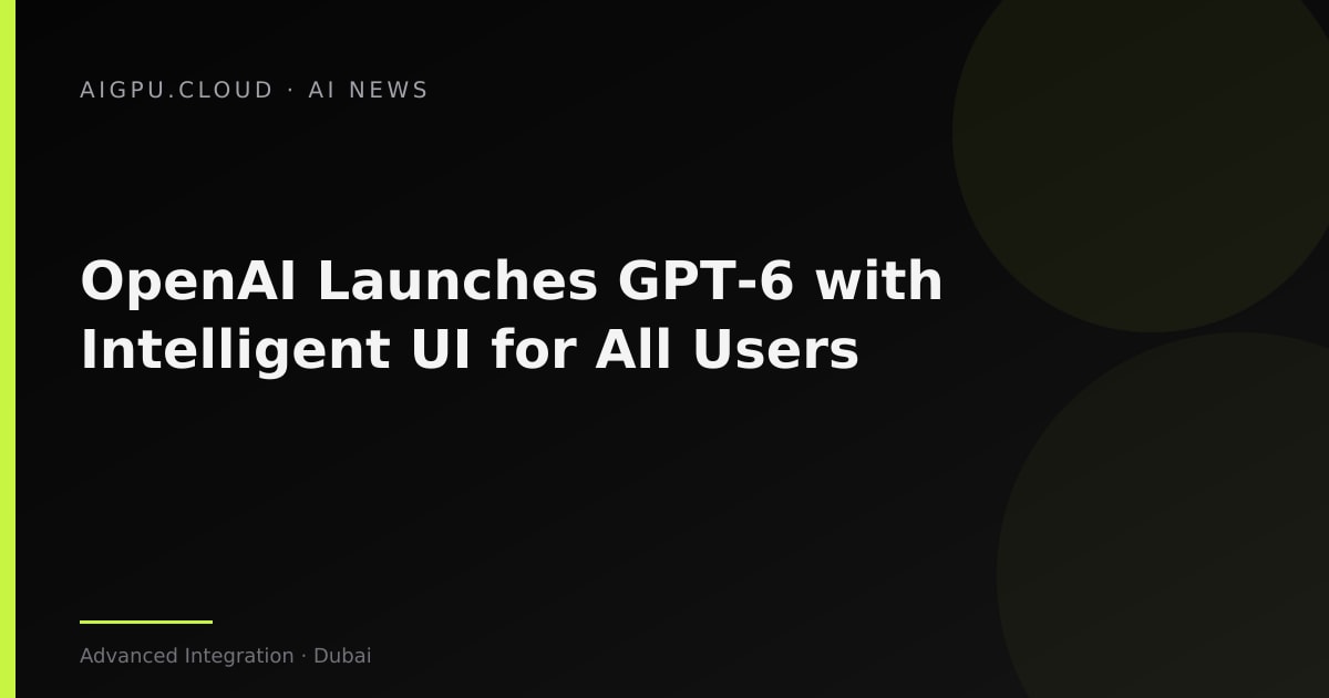 Illustration of GPT‑6 Intelligent UI with interactive charts and code snippets