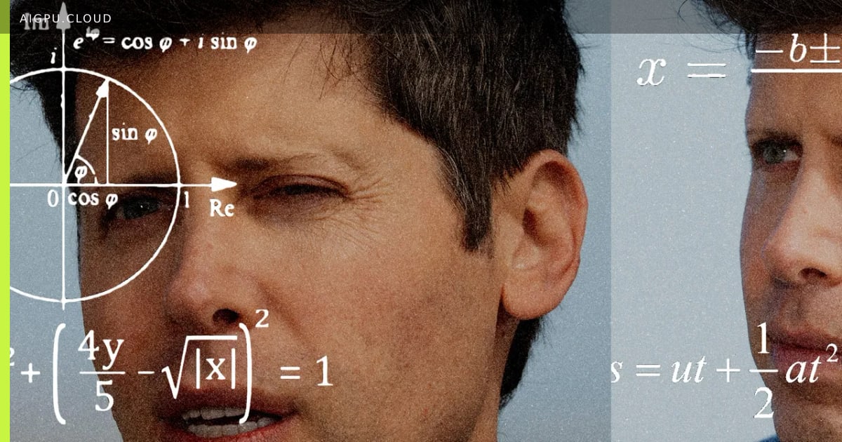 Illustration of an AI model solving complex mathematics