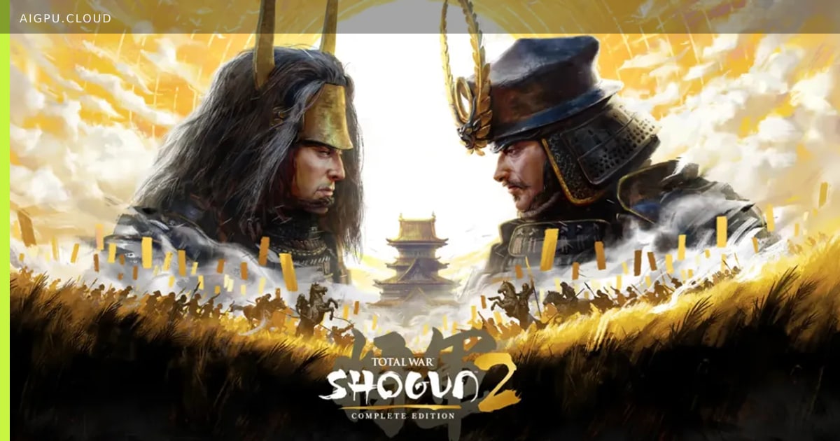 Screenshot of Total War: Shogun 2 Complete Edition showing AI‑generated artwork artifacts