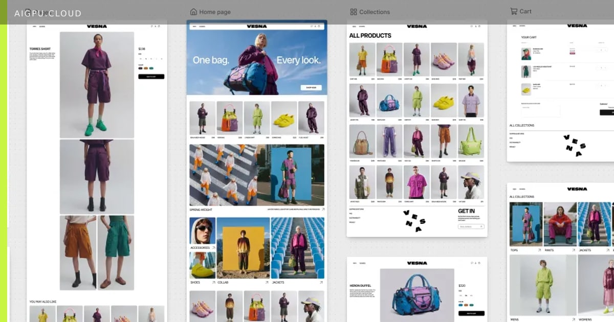 Shopify Canvas interface showing AI chat panel alongside live store preview