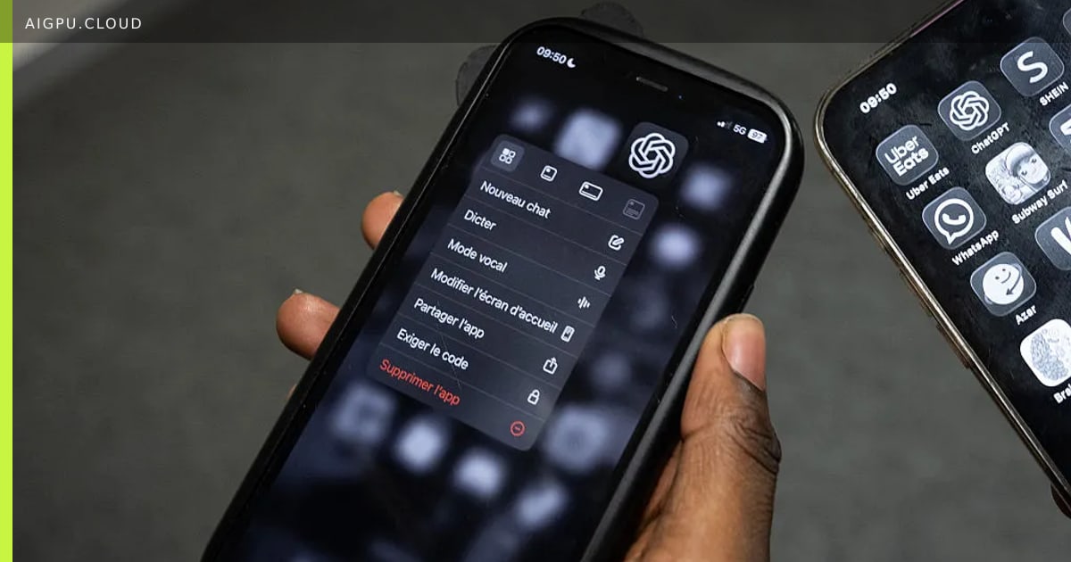 Illustration of a teen using a chatbot on a smartphone while a mental health crisis icon appears