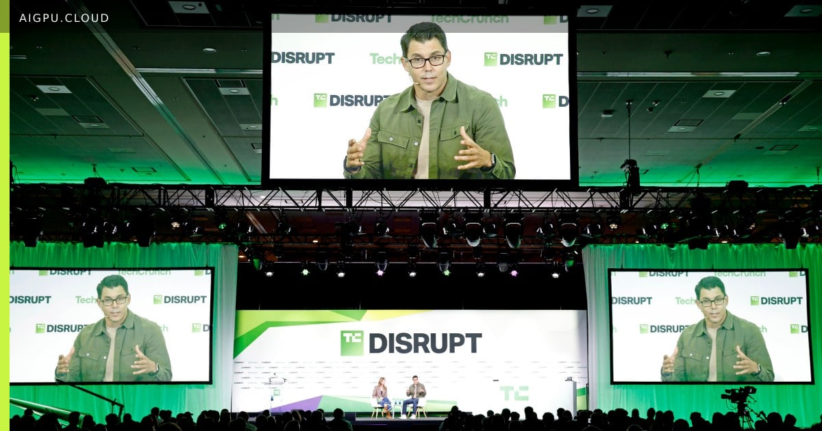 TechCrunch Disrupt 2026 Day 2 expo hall with AI hardware demos