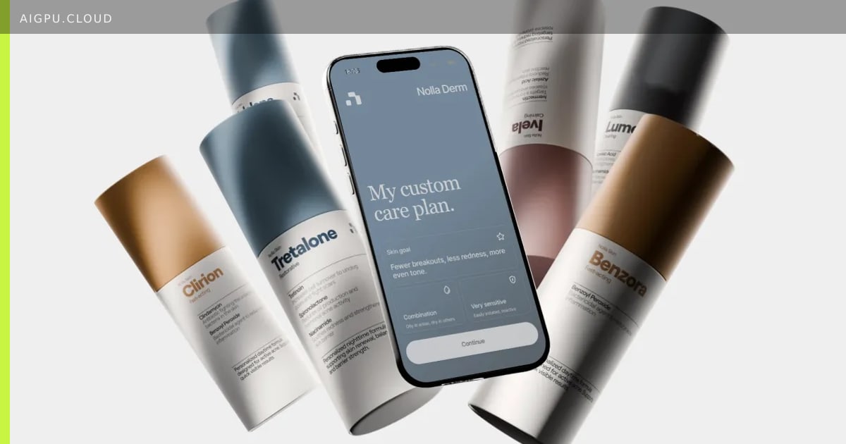 Nolla Health app scanning a face for acne severity analysis