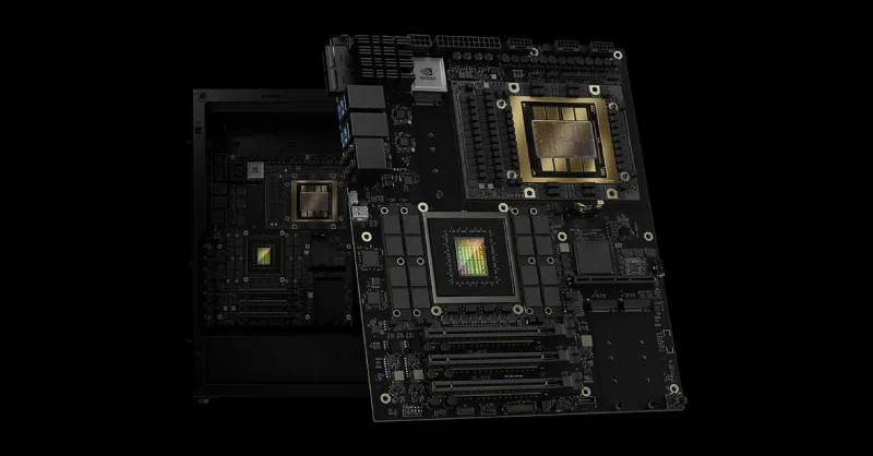 NVIDIA Blackwell AI compute hardware — DGX Spark station motherboard and chassis